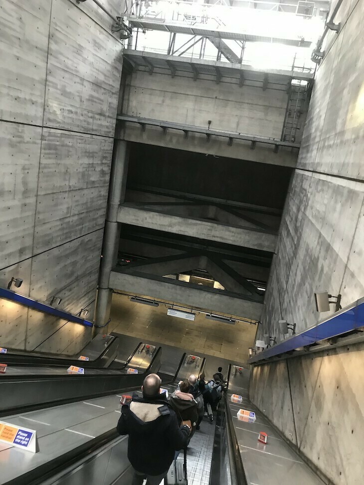 The voids above the escalators at Bermondsey