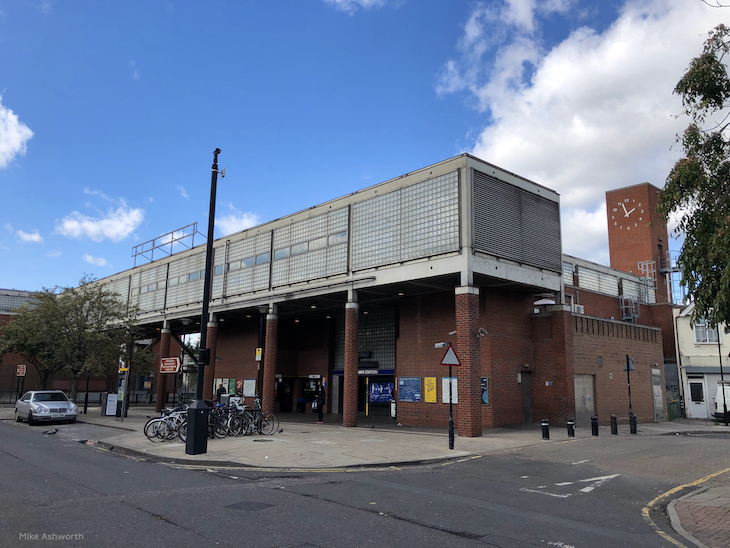 The exterior of West Ham tube station