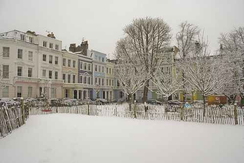 Chalcot Square in the snow 1