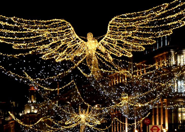 Golden Regent Street angels