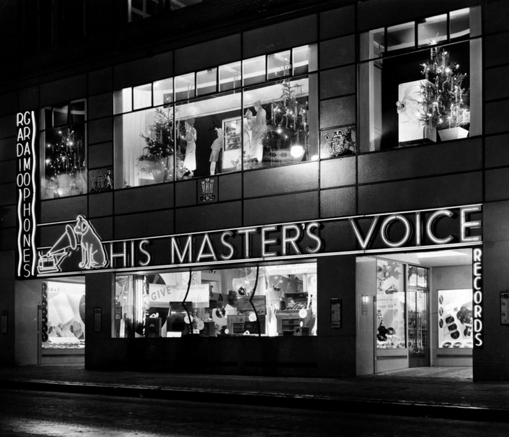 An old fashioned HMV on Oxford Street