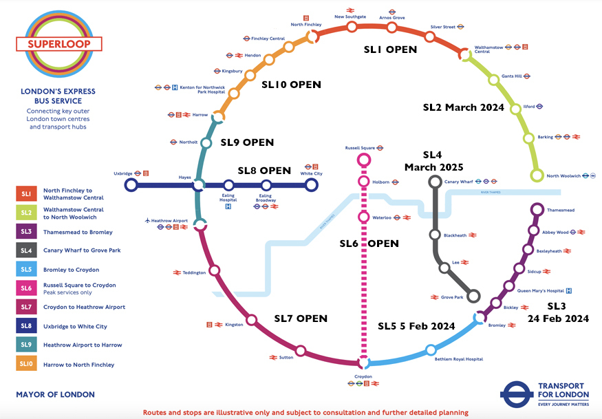 Superloop map with opening dates