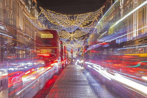 Christmas buses (Regent Street, London, United Kingdom)(Buon Natale!!! Merry Christmas!!!)