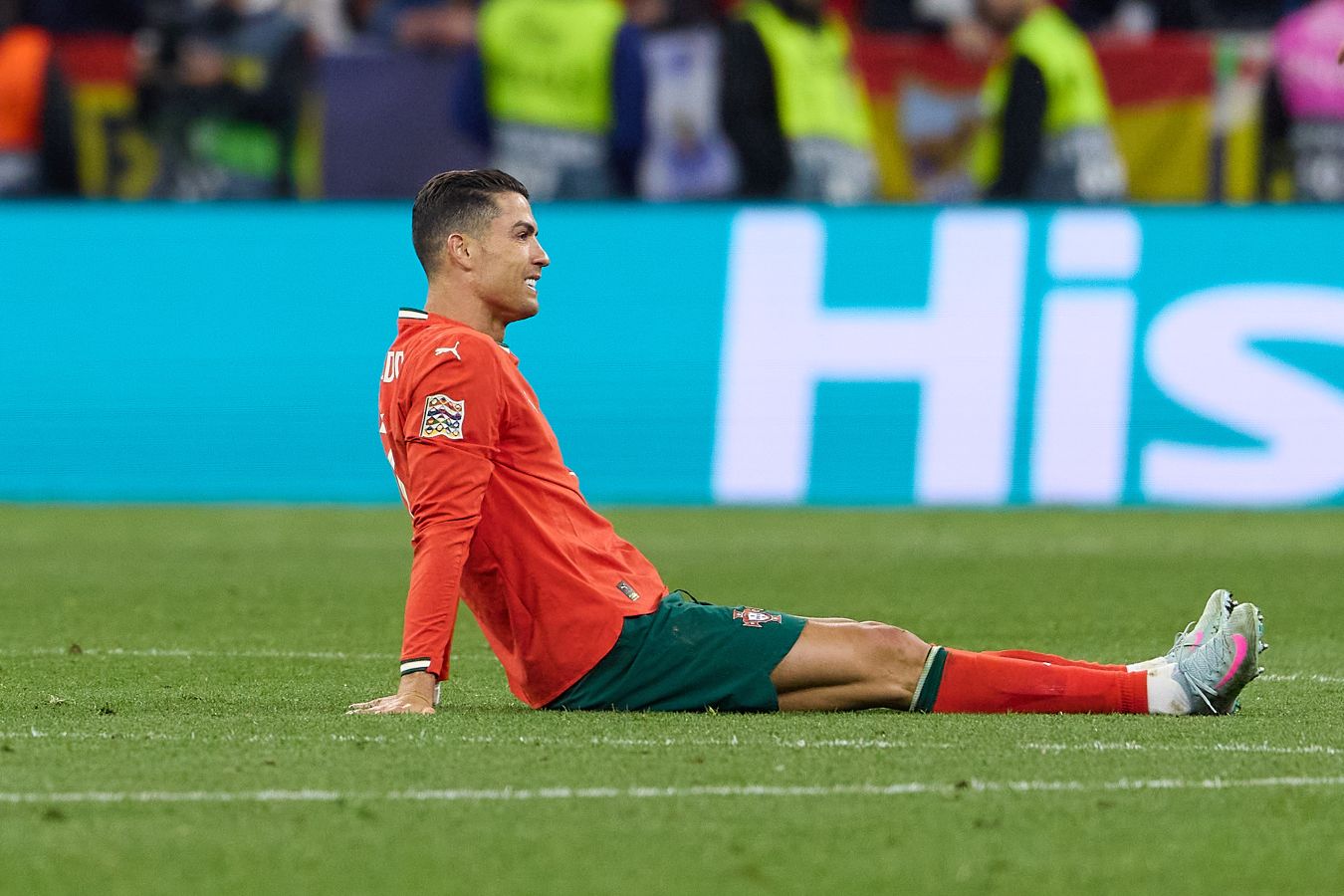 Joyful Ronaldo Celebrates UEFA Nations League Victory with Trophy