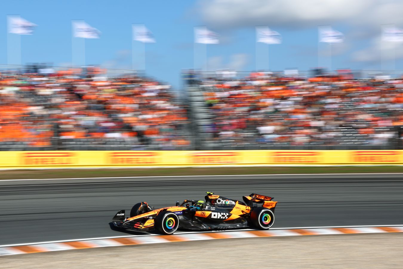 Norris Sets the Pace in Dutch GPs Third Practice Session, Piastri Second, Russell Third