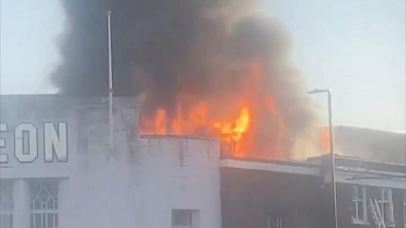Close Call: Odeon Cinema Escapes Blaze as Fire Rages Nearby in Beckenham